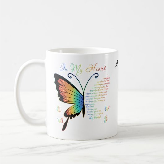 Sur ma coeur Mug (Gauche)