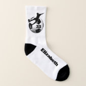 sur mesure filles soccer chaussettes avec nom mail (Droite extérieur)