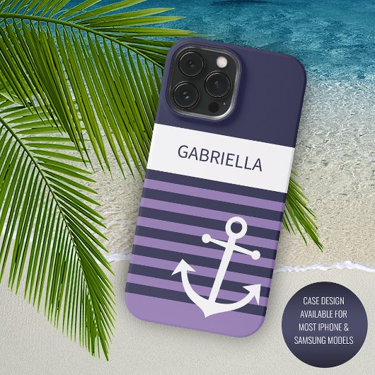 Sur mesure Navy Bleu foncé Blanc Violet Violet Ray