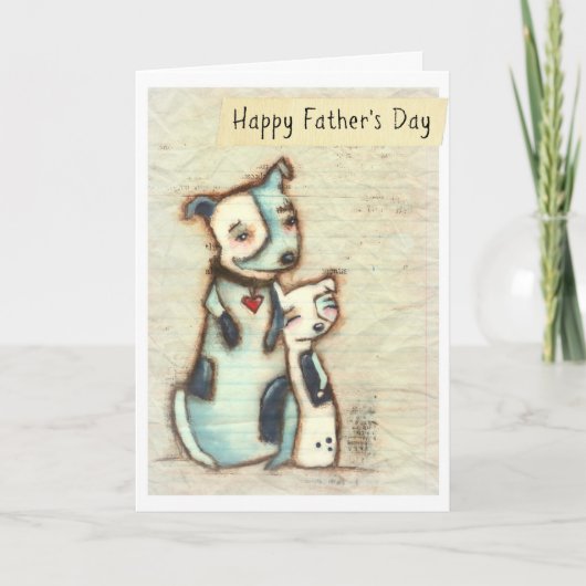 Sur mon côté - carte Fête des pères (Devant)