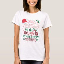 Sur Père Noël Naughty List Tshirt