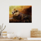 Sur son trône sauvage Poster d'art / Imprimer (Cuisine)