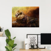 Sur son trône sauvage Poster d'art / Imprimer (Bureau à domicile)