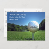 Sur Tee Golf Custom Text Invitation (Devant / Derrière)