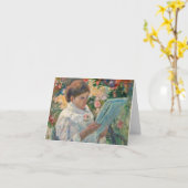 Sur un balcon par Mary Cassatt Carte pliée (Fleur jaune)