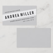 Sur un carte de visite graphique audacieux oblique (Devant / Derrière)