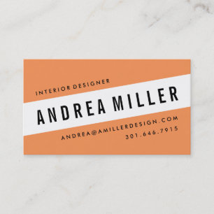 Sur un carte de visite graphique audacieux oblique