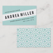 Sur un Carte de visite graphique gras mince (Devant / Derrière)