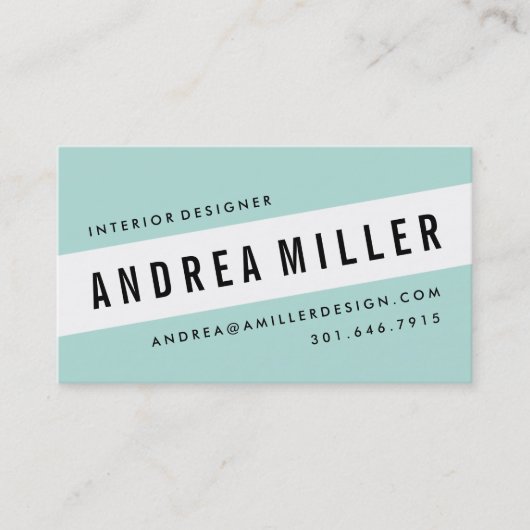 Sur un Carte de visite graphique gras mince (Devant)