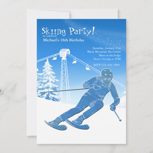 Sur Une Invitation À Ski En Course (Devant)