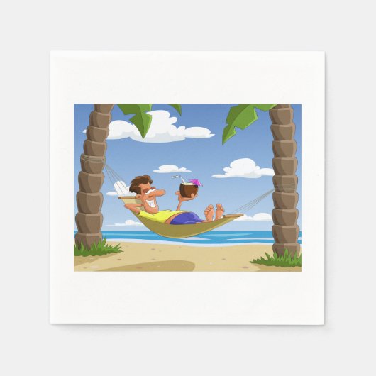 Sur Une Serviette En Papier Hamac (Devant)