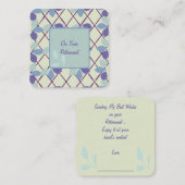 Sur votre carte de note de retraite : (Devant / Derrière)