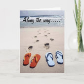 SUR VOTRE CARTE DE STYLE DE PLAGE D'ANNIVERSAIRE (Devant)