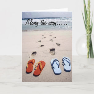 SUR VOTRE CARTE DE STYLE DE PLAGE D'ANNIVERSAIRE