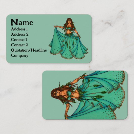 Sura Belly Dancer Cartes de visite (Devant / Derrière)