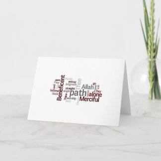 Surah Al-Fatiha Wordle Wenskaart Kaart