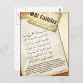 Surah Fathiha Post Card Briefkaart (Voorkant / Achterkant)