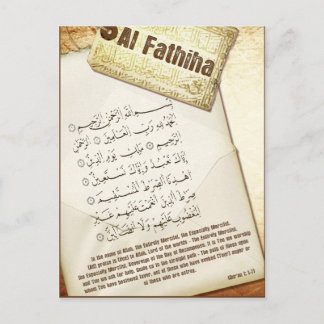 Surah Fathiha Post Card Briefkaart