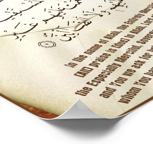 Surah Fathiha Poster (Hoek)
