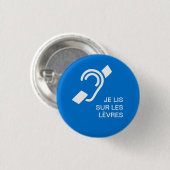 Surdité Ronde Button 3,2 Cm (Voorkant /achterkant)