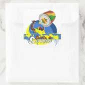 Surdo Special K Samba Batucada Brasil Vierkante Sticker (Tas)