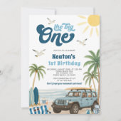Surf 1er Anniversaire Invitation - The Big One (Devant)