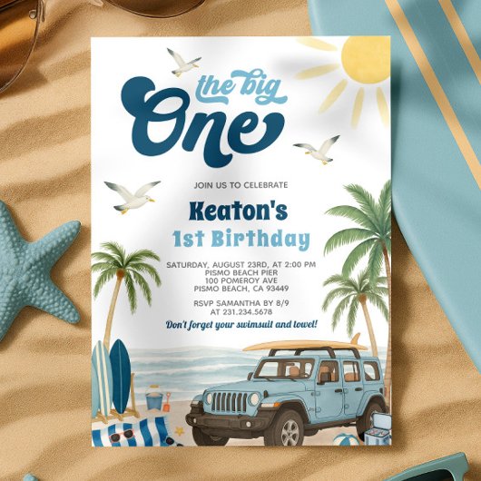 Surf 1er Anniversaire Invitation - The Big One