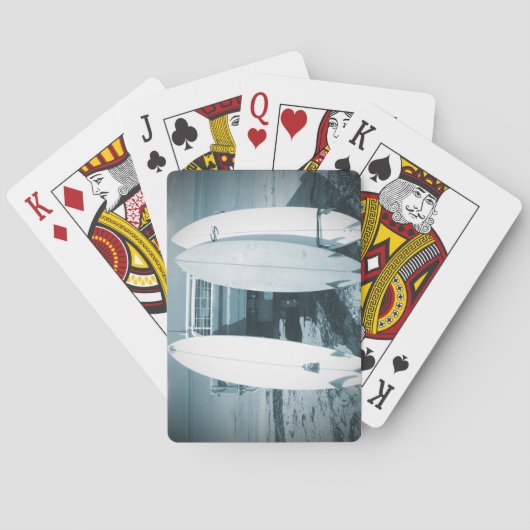 Surf 3 surfplanken met blauw surfplank speelkaarten (Achterkant)