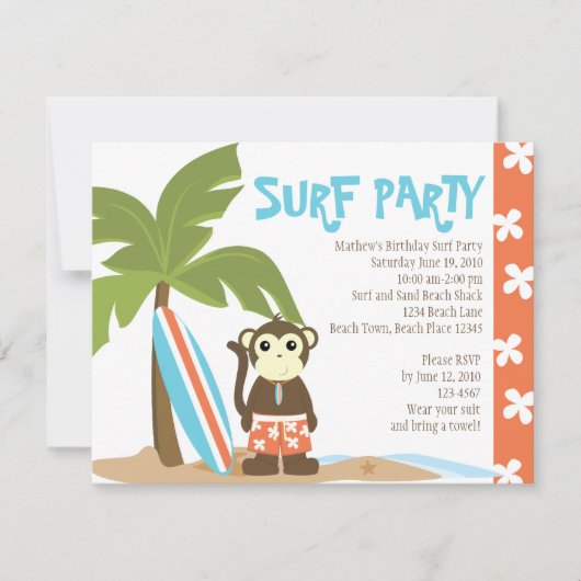 Surf aap kaart (Voorkant)