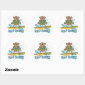 Surf aap ronde sticker (Vel)