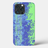 Surf abstrait bleu vert coque iphone (Verso)