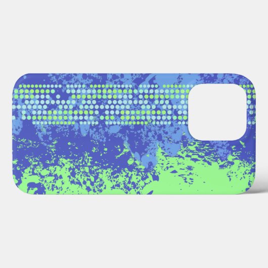 Surf abstrait bleu vert coque iphone (Verso (horizontal))