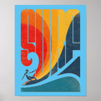 Surf, affiche vintage de surf, Surf murale