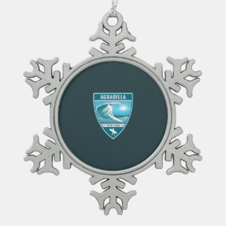 Surf Aguadilla Puerto Rico Tin Sneeuwvlok Ornament