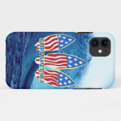 Surf America Surfboards Wave iPhone 5 Coque (Dos (Horizontal))