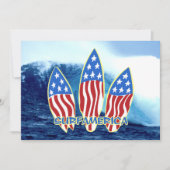 Surf America Wave Party Invitations (Devant)