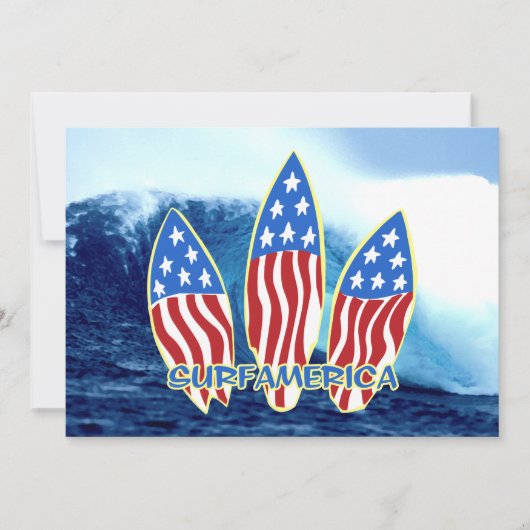 Surf America Wave Party Invitations (Devant)