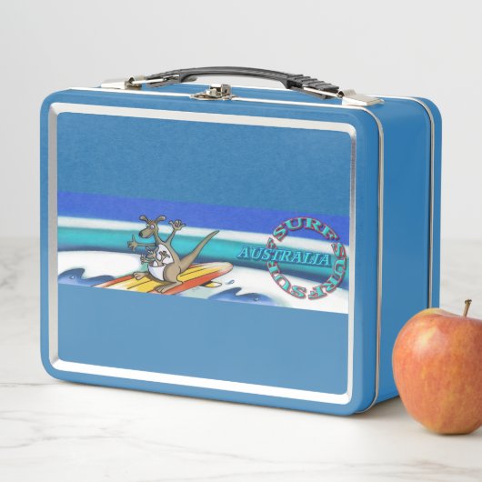 Surf Australie lunchbox bleu (En situation)
