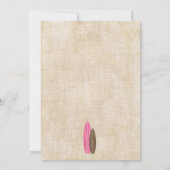 Surf Baby shower Invitation Style Vintage fille (Dos)