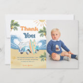 Surf Beach Anniversaire Carte de remerciements (Devant)