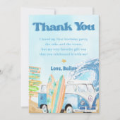 Surf Beach Anniversaire Carte de remerciements (Devant)