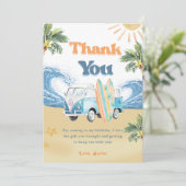 Surf Beach Anniversaire Carte de remerciements (Debout devant)