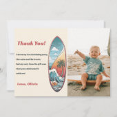 Surf Beach Anniversaire Carte de remerciements pho (Devant)