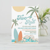 Surf Beach Birthday Party Invitation (Debout devant)