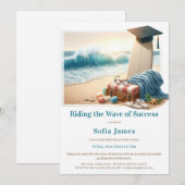 Surf Beach Graduation Party Invitation (Devant / Derrière)