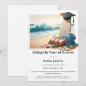 Surf Beach Graduation Party Invitation (Devant / Derrière)