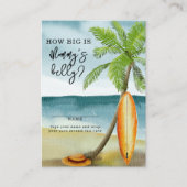 Surf Beach - Hoe groot is mama's buik Informatiekaartje (Voorkant)