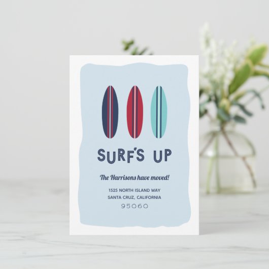 Surf Beach Moving Faire-part (Debout devant)