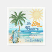 Surf Beach Verjaardagsfeestje Servetten (Voorkant)