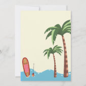 Surf Beach Verjaardagsfeesttijd Capsule Note Kaart (Achterkant)